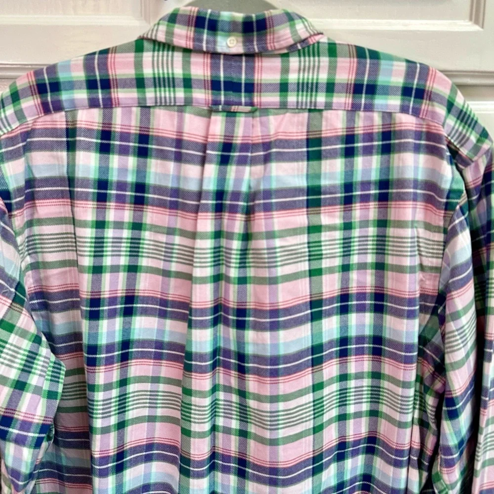 Ralph Lauren Plaid Button Down Shirt Pink & Green Size XL - Picture 3 of 7